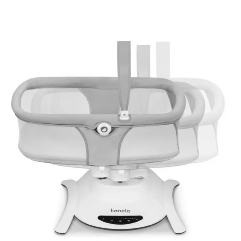 Cuna / cuna mecedora Lionelo Bella Set Gris Hormigón – cuna con función de balanceo