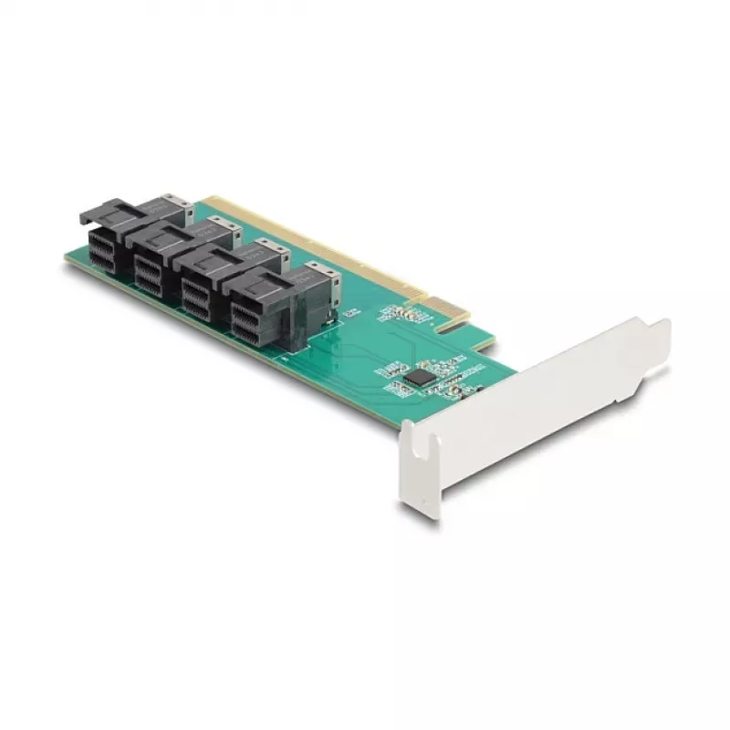 Tarjeta de bifurcación DELOCK PCIe x16 a 4× internos SFF-8643 NVMe, Low-Profile