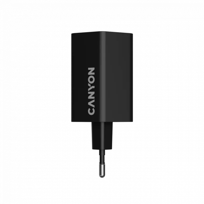 Cargador CANYON HEXAGON 65 GaN 65W 2xPD 1xQC EU negro (CND-CHAHEX65B)