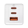 Cargador de pared Baseus GaN5 Pro 65W — USB + 2×USB-C (QC3.0, PD3.0) con cable USB-C de 1m, blanco