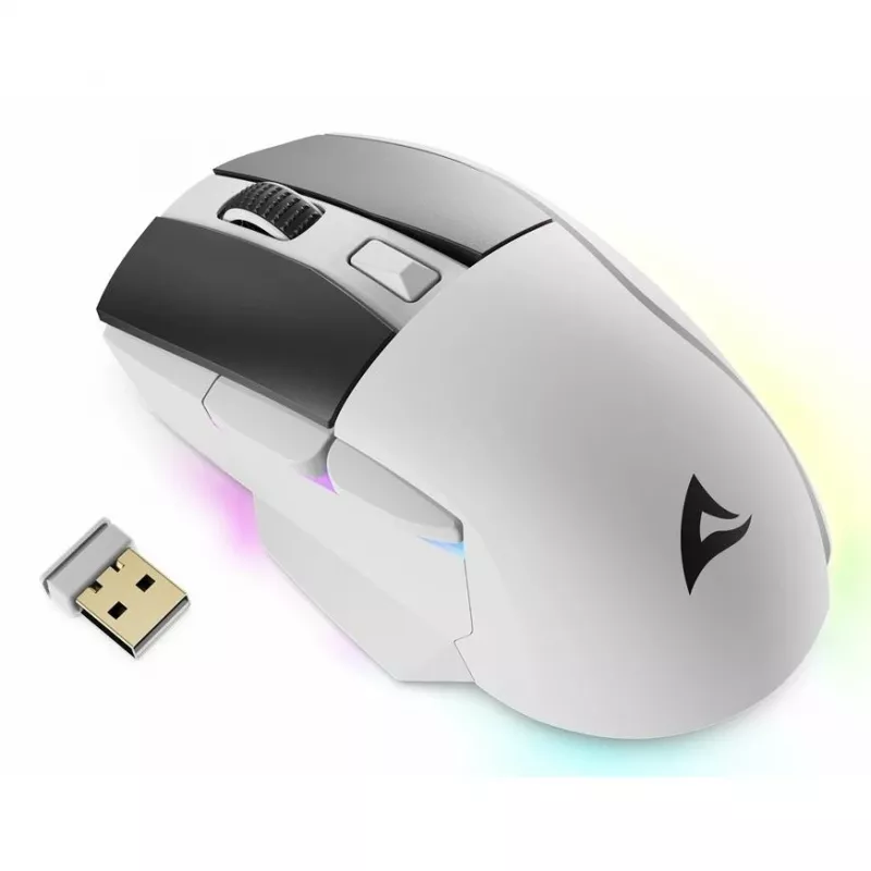 Ratón Sharkoon SGM50W gaming para diestros RF inalámbrico + USB Type-A óptico 6400 DPI