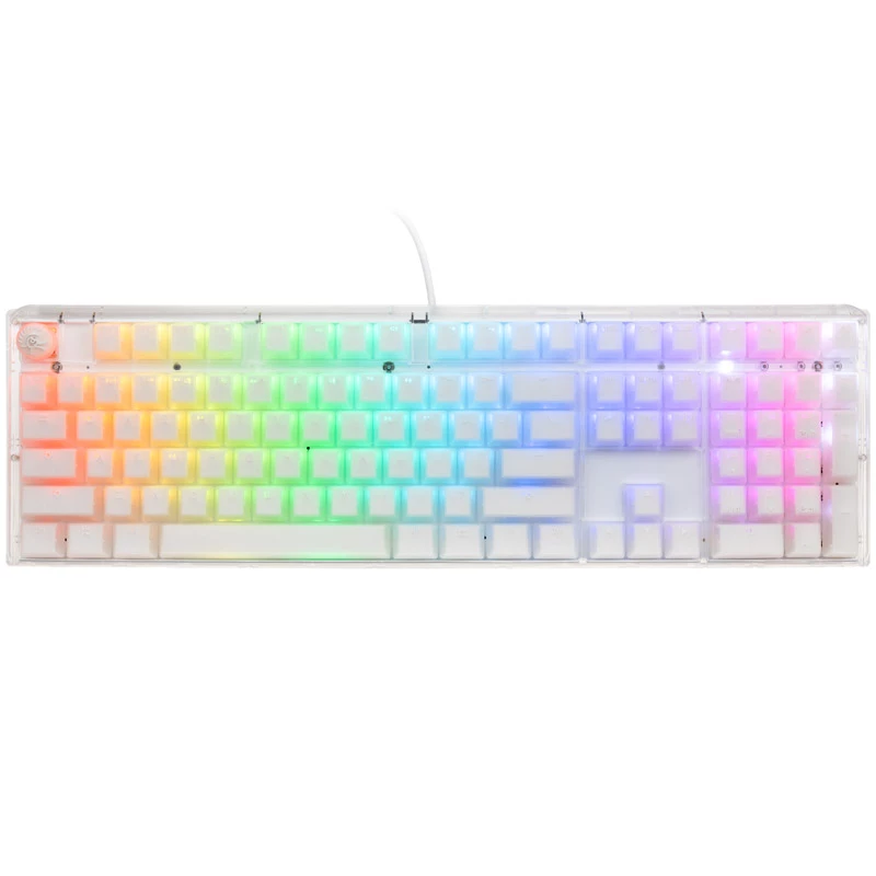 Teclado Ducky One 3 RGB gaming USB QWERTY inglés US blanco