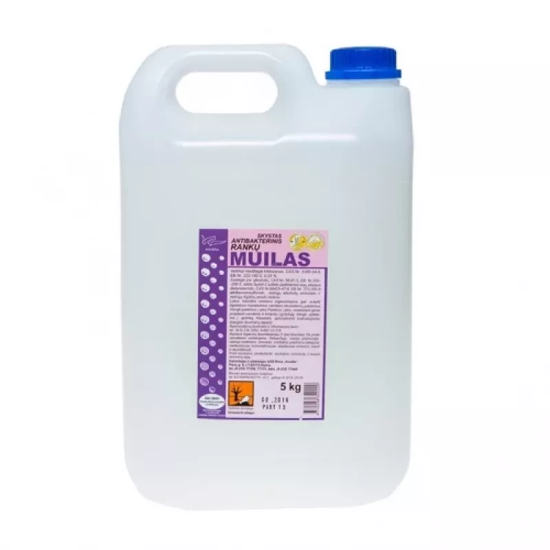 Jabón líquido antibacteriano para manos, 5 l