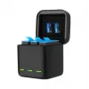 Caja cargadora de 3 ranuras Telesin para GoPro Hero 12 / Hero 11 / Hero 10 / Hero 9