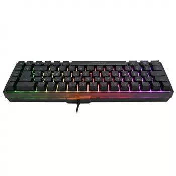 Teclado gaming Deltaco DK240 mini 60% USB, RGB negro