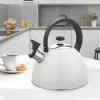 Maestro MR-1302-WG hervidor con silbato para fuego, 2,5 l, blanco