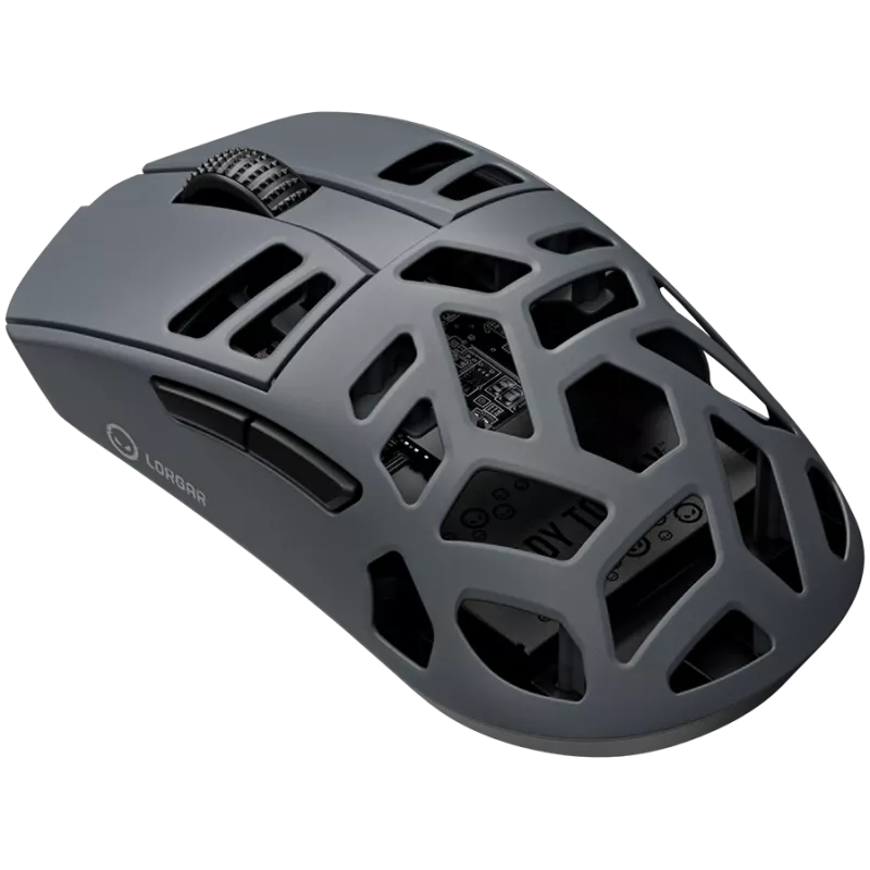 LORGAR MSE90W, ratón gaming inalámbrico Elite de aleación de magnesio, gris oscuro