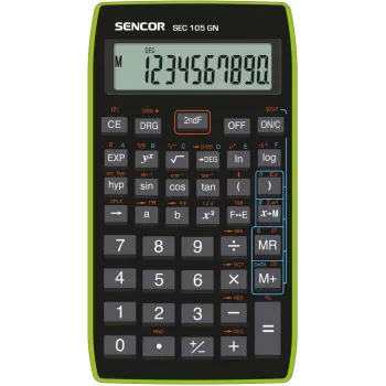 Calculadora SENCOR SEC 105 GN LCD 10 dígitos portátil funciones básicas verde