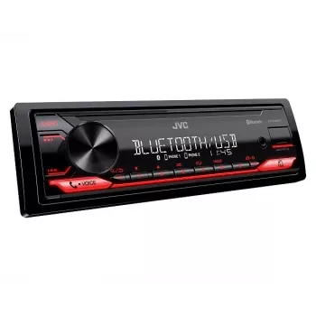 Autorradio JVC KDX-282BT 1-DIN con Bluetooth 4.2, USB, CD, AUX, ecualizador de 8 bandas, 50W/canal