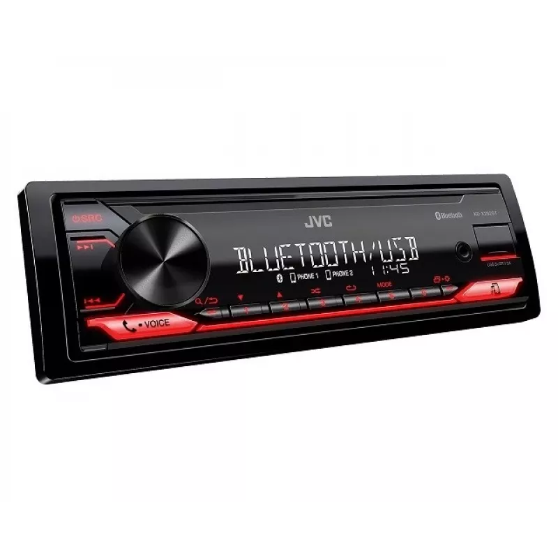 Autorradio JVC KDX-282BT 1-DIN con Bluetooth 4.2, USB, CD, AUX, ecualizador de 8 bandas, 50W/canal