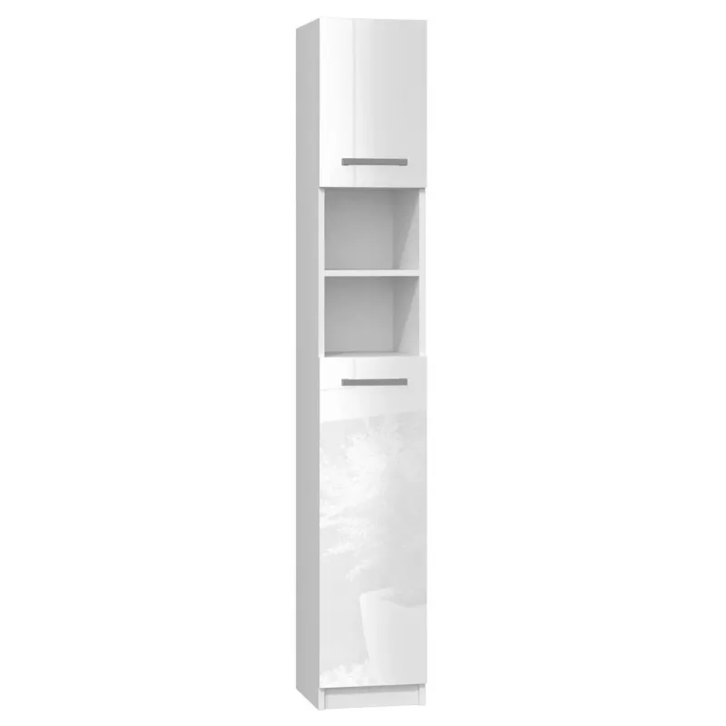 Armario de almacenamiento de baño Topeshop MARBELA en blanco brillo