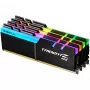 DIMM 32 GB DDR4-3600 (4x 8 GB) Quad-Kit, memoria negra, F4-3600C16Q-32GTZRC, Trident Z RGB, INTEL XMP