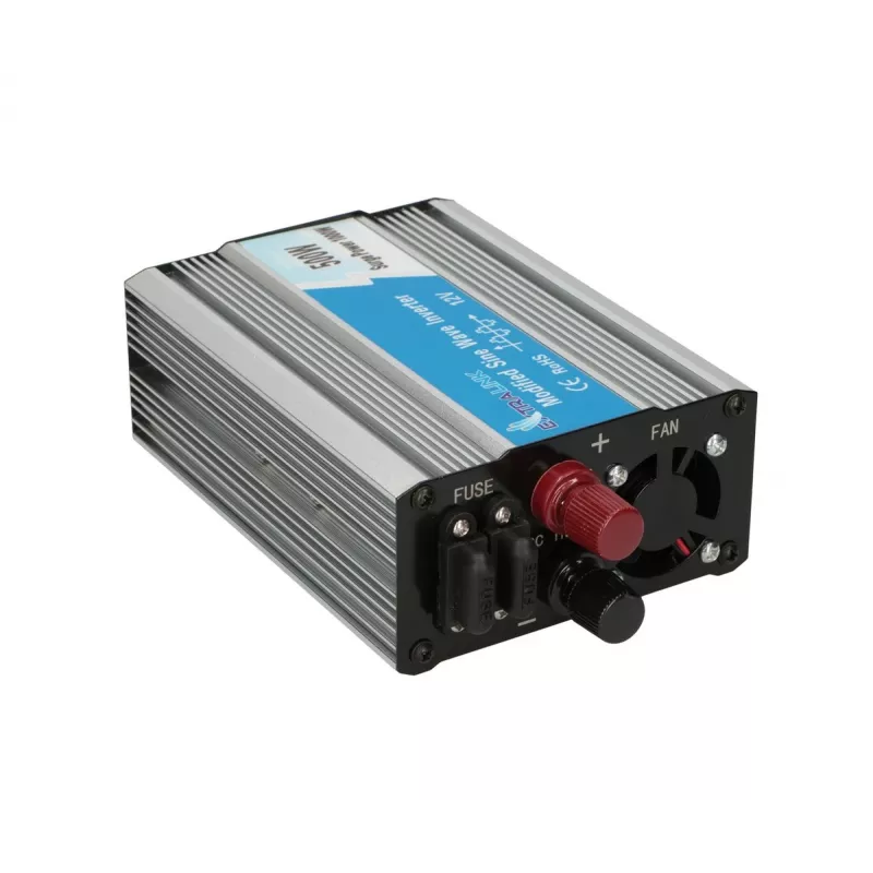 Convertidor de tensión para coche Extralink OPIM-500W 12V, 500W onda sinusoidal modificada, carcasa de aluminio, refrigeración activa