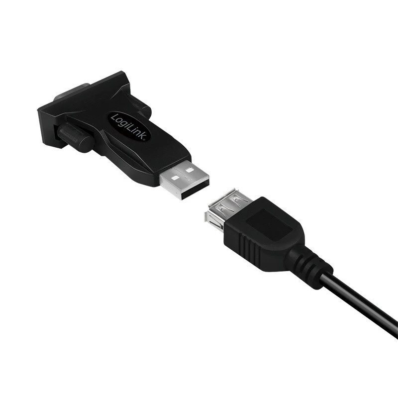 Adaptador RS-232 USB 2.0 LogiLink AU0002F Macho Negro
