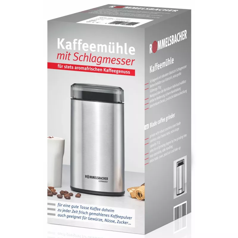 Molino de café de cuchillas Rommelsbacher EKM 100 acero inoxidable
