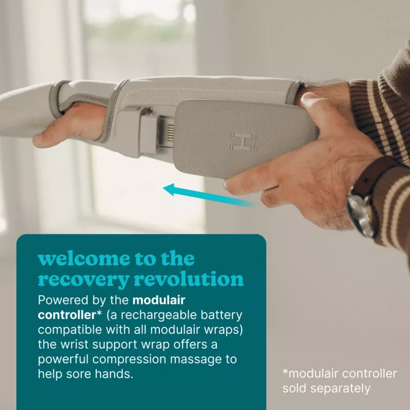 Masajeador de mano y muñeca HoMedics SR-CMH10H-GY portátil, ajuste regulable para manos y muñecas