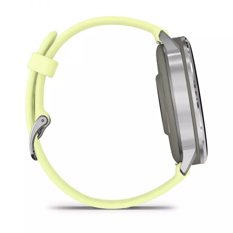 Garmin Venu 4 45 mm 010-03014-02 reloj inteligente, plata con correa de silicona color limón