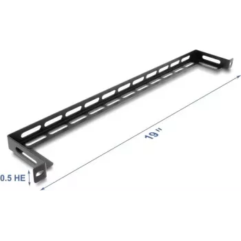 Kit de montaje DELOCK 67462 negro metal para racks de 19 pulgadas panel en L con fijación para bridas