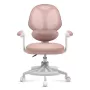 Silla giratoria infantil mark adler Junior 4.5 rosa — respaldo de malla, asiento de espuma, altura ajustable 40–50 cm, reposabrazos, soporte lumbar, ruedas (envase abierto)