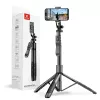 Palo selfie con trípode Crong CRGSGU1BLK aluminio Bluetooth con patas plegables y soporte para móvil
