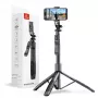 Palo selfie con trípode Crong CRGSGU1BLK aluminio Bluetooth con patas plegables y soporte para móvil