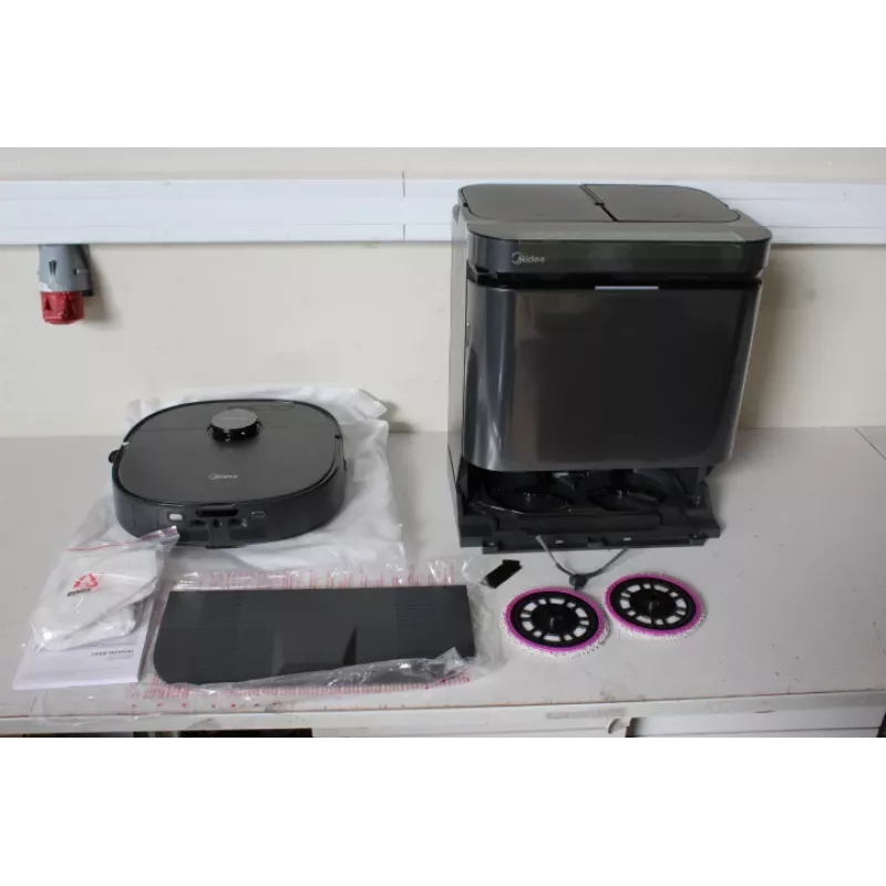 AGOTADO. Midea V15 robot aspirador | AGOTADO. Midea robot aspirador | V15 | Húmedo y seco | 5200 mAh | Depósito de polvo 3 L | 16200 Pa | Negro | USADO, SUCIO, ARAÑADO