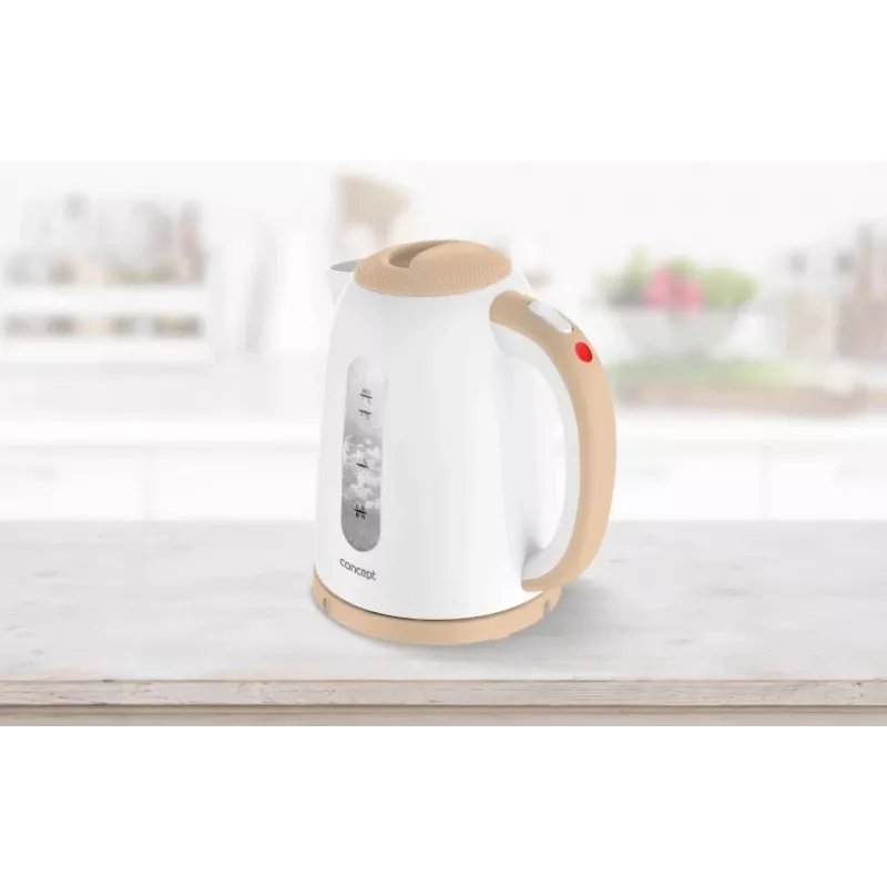Hervidor eléctrico Concept Solution RK2331 — 1,7 L, 2200 W, beige/blanco