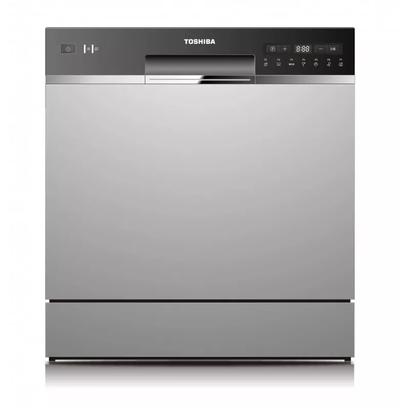 Lavavajillas integrable Toshiba DW-08T2EE(S)-PL — 8 cubiertos, clase de eficiencia energética F, 49 dB, 55×59×50 mm