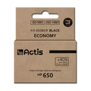Cartucho ACTIS KH-650BKR compatible con HP 650 — tinta pigmentada negra, 15 ml, rendimiento estándar, pack individual
