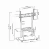 Gembird TVS-100F-01 soporte de suelo para pantallas 2,54 m (100