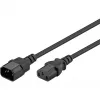 Alargador de cable de alimentación Goobay Wentronic, 1 m, Negro - conector macho C14 (conexión de alimentación) > conector hembra C13 (conexión de alimentación) (95125)