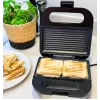 Tostadora BLAUPUNKT SMS501 — Sandwichera/parrilla, 750 W, placas antiadherentes, compacta en Negro