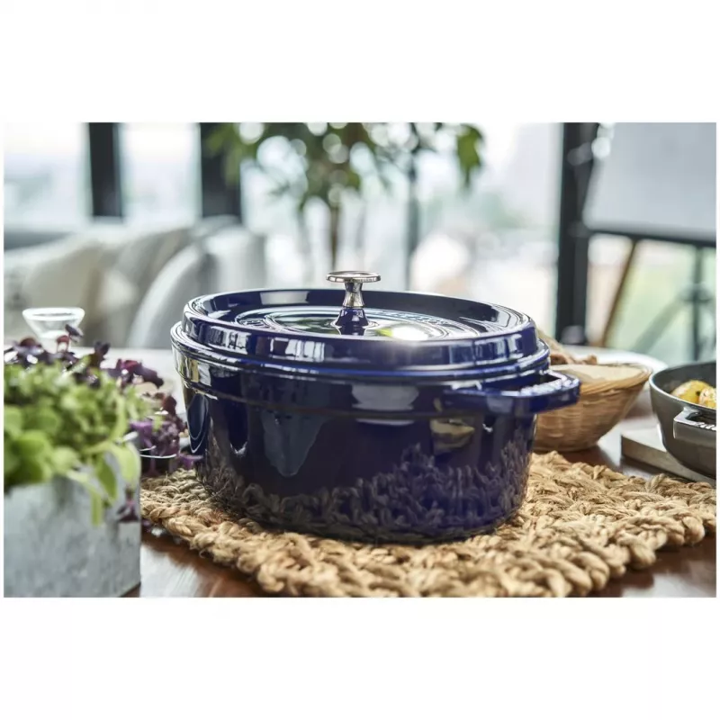 Cocotte de hierro fundido Staub 4,25 L, 29 cm, azul