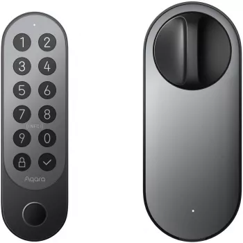 Cerradura de puerta inteligente Aqara EL-D02D-B Bluetooth Código de llave Tarjeta RF