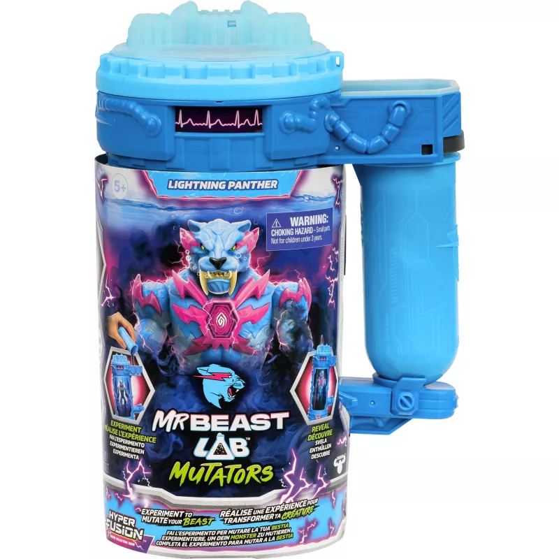Figura Usorteret Mr. Beast Lab Mutators Mutation Chamber Lightning Panther figura de colección