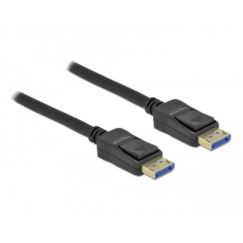 Delock - Cable DisplayPort - DisplayPort (M) a DisplayPort (M) - DisplayPort 2,0 - 2,0 m - Compatible con 10K 60 Hz (10.240 x 4320) - Negro (80262)