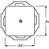 Accesorio para interruptor eléctrico Busch-Jaeger 2538-214 — accesorio blanco para interruptores y marcos