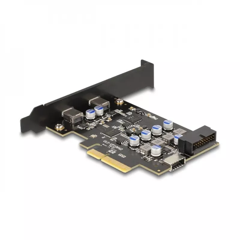 Tarjeta PCI Express x4 DELOCK 90345 con 2 conectores USB Type-C externos
