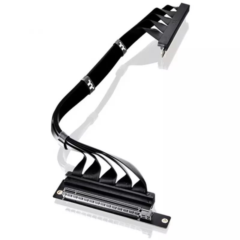Thermaltake cable riser PCI-E 4.0 doble de 90 grados, 40 cm, negro