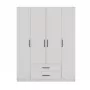 Armario ropero Topeshop ROMANA 160 BIEL KPLB 11 baldas 4 puertas blanco