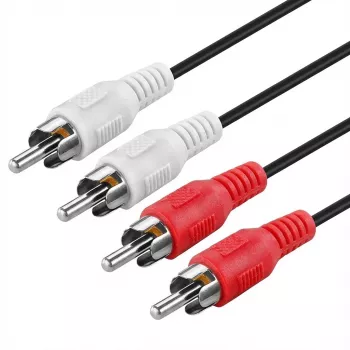 Cable de conexión RCA ROLINE GOLD simplex conector macho / conector macho, rojo 2,5m (11.09.4231)
