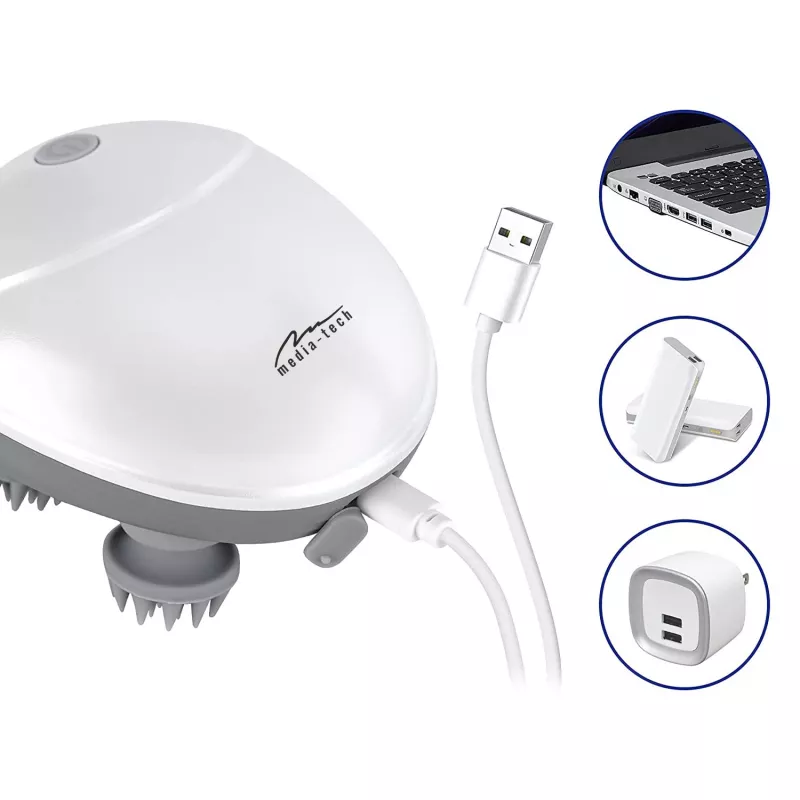 Masajeador de cabeza MEDIA-TECH MT6524 – diseño portátil, intensidad ajustable