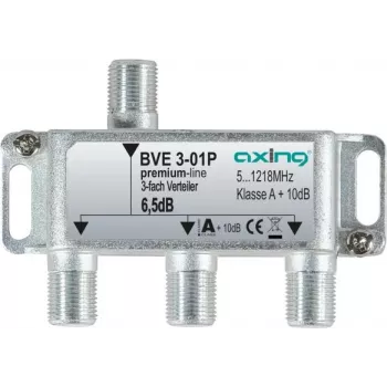 Axing BVE 3-01P. Color del producto: acero inoxidable. Conector: F. Ancho: 89 mm, profundidad: 30 mm, alto: 55 mm (BVE00301P)