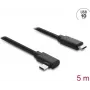 Cable óptico activo DELOCK USB Type-C a Type-C 10 Gbit/s, conectores en ángulo, 5 m