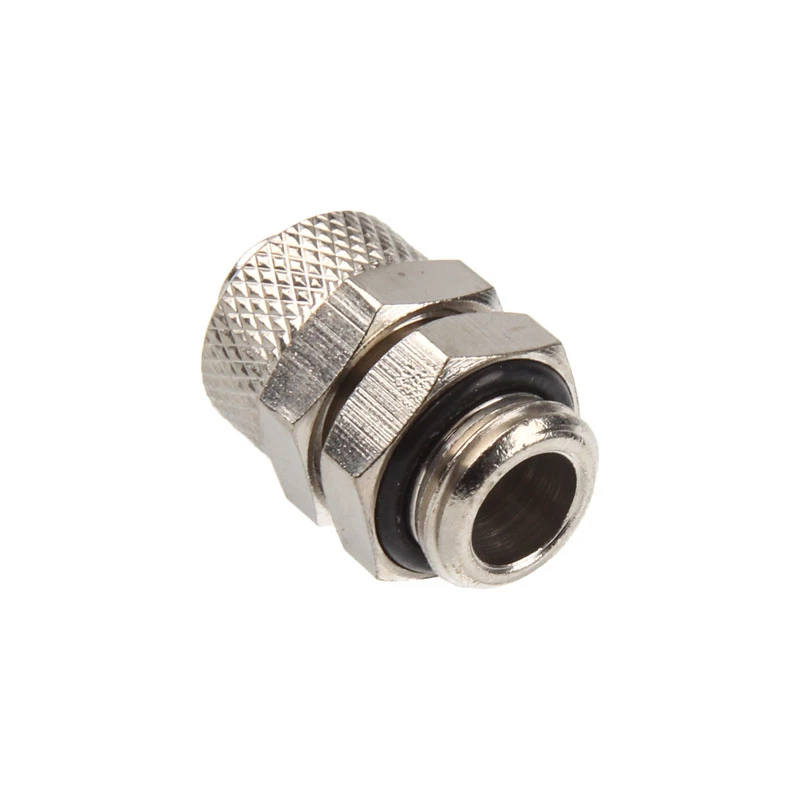Conector recto G1/4 pulgadas a 10/8 mm - Plata brillante
