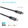 Cable trenzado magnético USB-C a USB-C FIXED FIXDBM-CC2-GR, USB 2.0, funda trenzada, longitud fija, gris