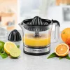 Rommelsbacher exprimidor de cítricos, 30 vatios, 0,6 litros, giro a derecha/izquierda, dos conos de prensado (ZP 50)