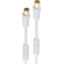 shiverpeaks ®-BASIC-S--Cable de conexión de antena, 100% apantallado, contactos dorados, filtro de onda de malla, 100 dB, blanco, 3,75 m (BS80204-128-G)