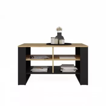 Mesa de centro top e shop Topeshop STOLIK KAWOWY ŁAWA MODERN 4P Roble Artisan Czern