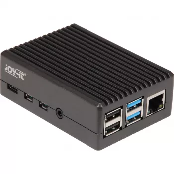 Carcasa de aluminio para Raspberry Pi 4 B (negra (mate))